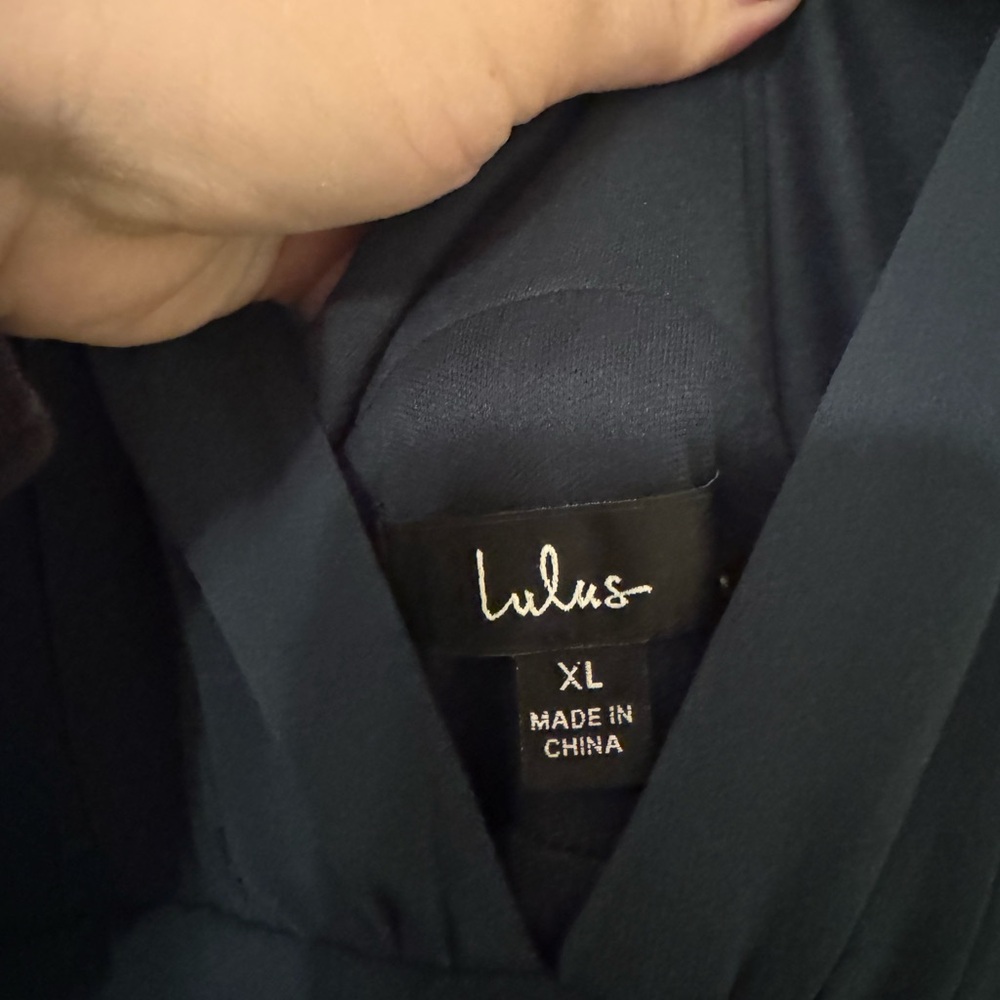 Lulu's Deep Blue Backless Dress - Picture 3 of 4